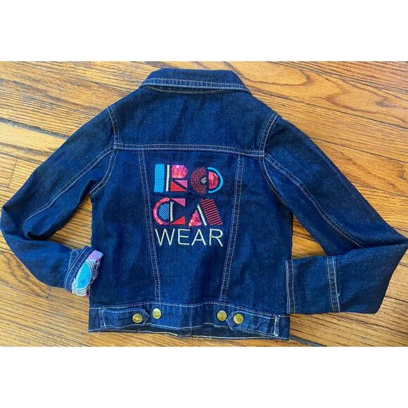 Rocawear Denim Patch Jean Jacket Girls Sz 7 - Picture 1 of 6